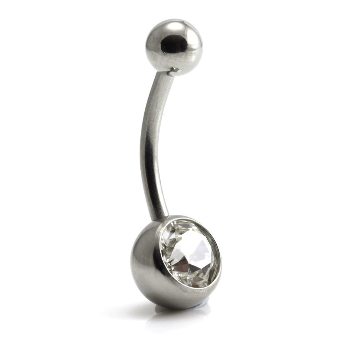 Titanium Jewelled Navel Bar – 1.6mm