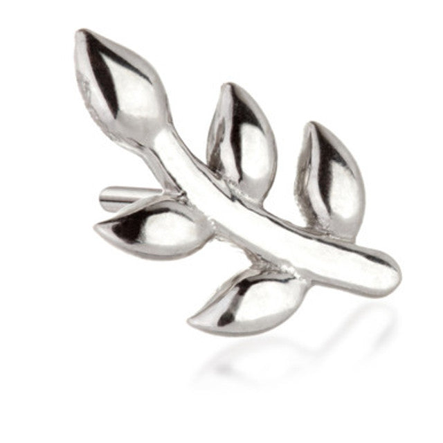 14ct Threadless Gold Leaf Pin Attachment