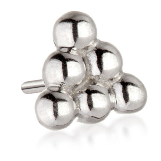 14ct Threadless Gold Triangle Dot Pin Attachment