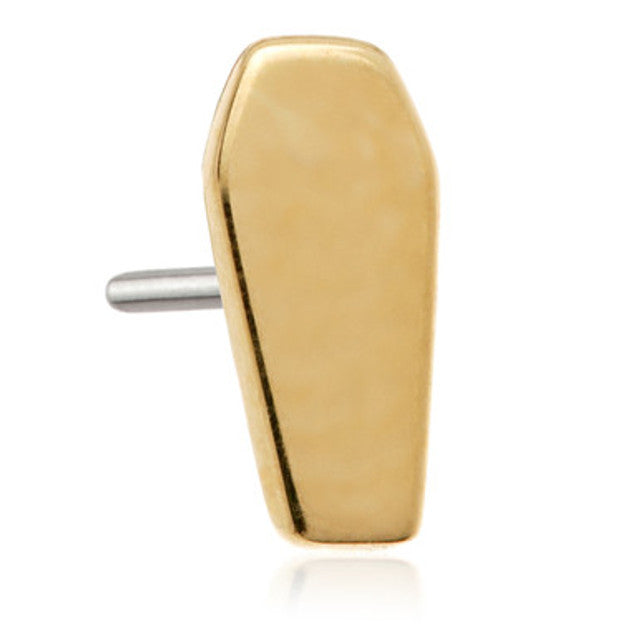 Coffin - 14ct Gold Threadless Attachment