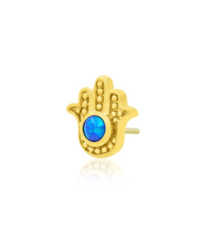 BLUE HAMSA Gold Body Jewellery