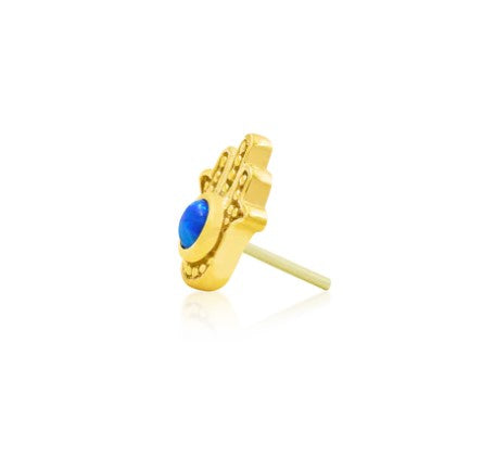 BLUE HAMSA Gold Body Jewellery