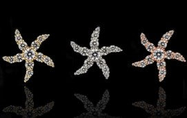 Crystal Star Gold Body Jewellery