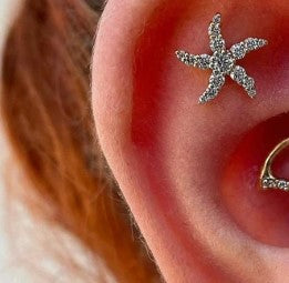 Crystal Star Gold Body Jewellery