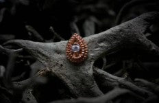 GOLD JEWElLRY PEAR CZ DOUBLE MILLGRAIN