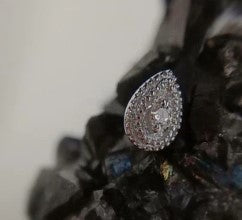 GOLD JEWElLRY PEAR CZ DOUBLE MILLGRAIN