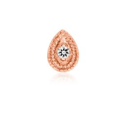 GOLD JEWElLRY PEAR CZ DOUBLE MILLGRAIN