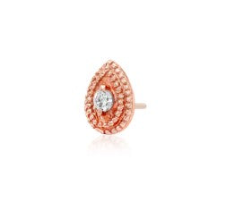 GOLD JEWElLRY PEAR CZ DOUBLE MILLGRAIN