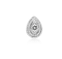 GOLD JEWElLRY PEAR CZ DOUBLE MILLGRAIN