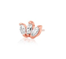 Gold Triple Gem Body Jewellery