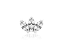 Gold Triple Gem Body Jewellery
