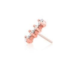 Gold CZ Gem Bar 14k