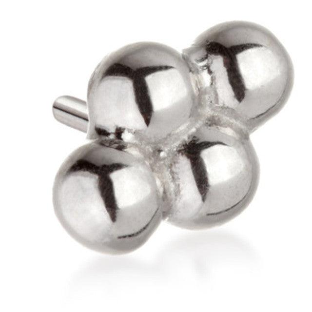 14ct Threadless Gold Quad Cluster Pin Attachment