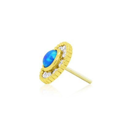 Blue Opal Rigel- Gold Body Jewellery