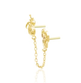 Gold Honey Bee 14k Gold Body Jewellery