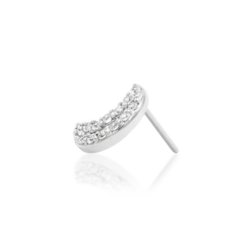 Gold Cz Lunar Moon