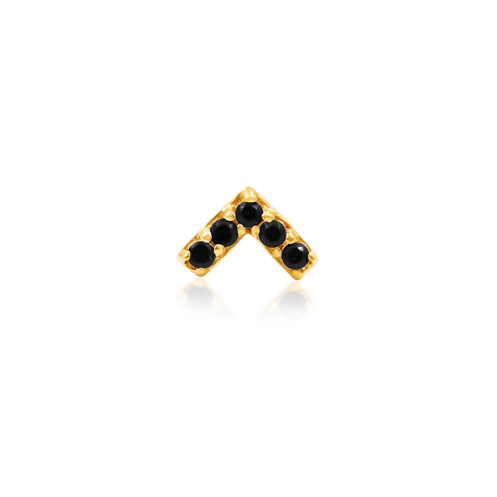 Chevron with Black CZ