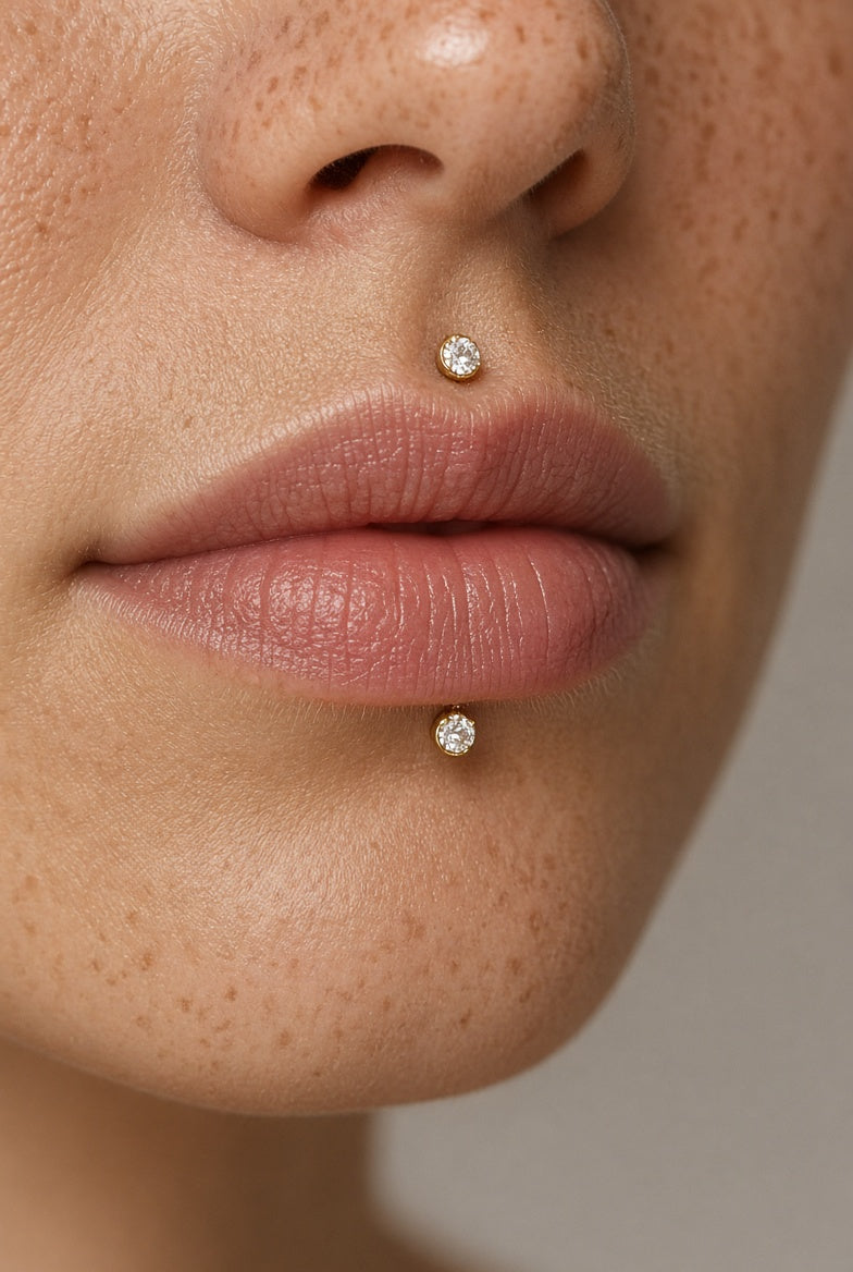 Double Labret Piercing