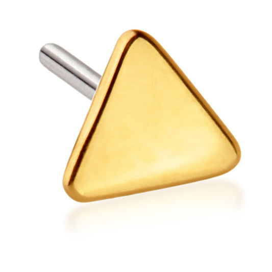 14ct Threadless Gold Triangle Pin Attachment