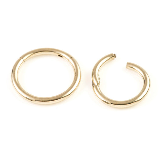 Gold Titanium Plain Hinged Segment Ring – 0.8mm / 1mm