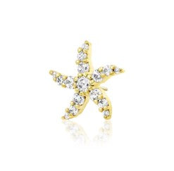 Crystal Star Gold Body Jewellery