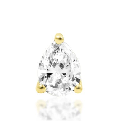 Diamond Pear Drop Earrings 