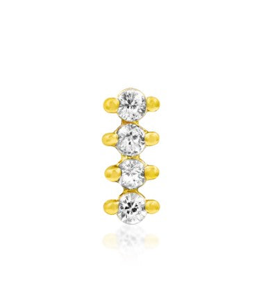 Gold Gem Bar 14k