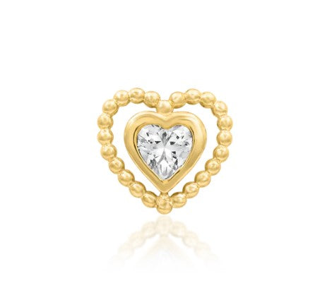 Gold Heart Beads