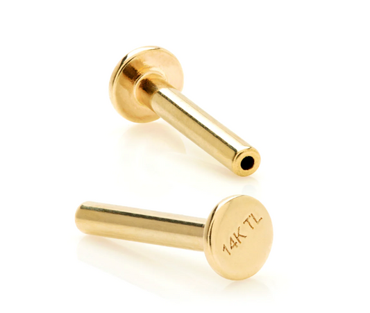 Gold Stem 14ct Threadless Labret