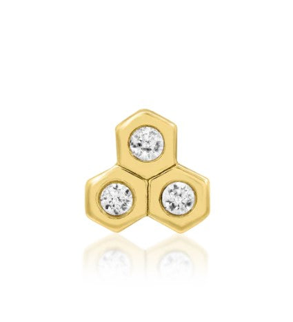 Honeycomb Earrings Gold