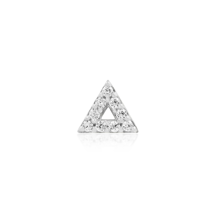 Gold Triangle with CZ stones