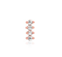 Gold CZ Gem Bar 14k
