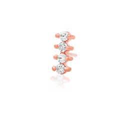 Gold CZ Gem Bar 14k
