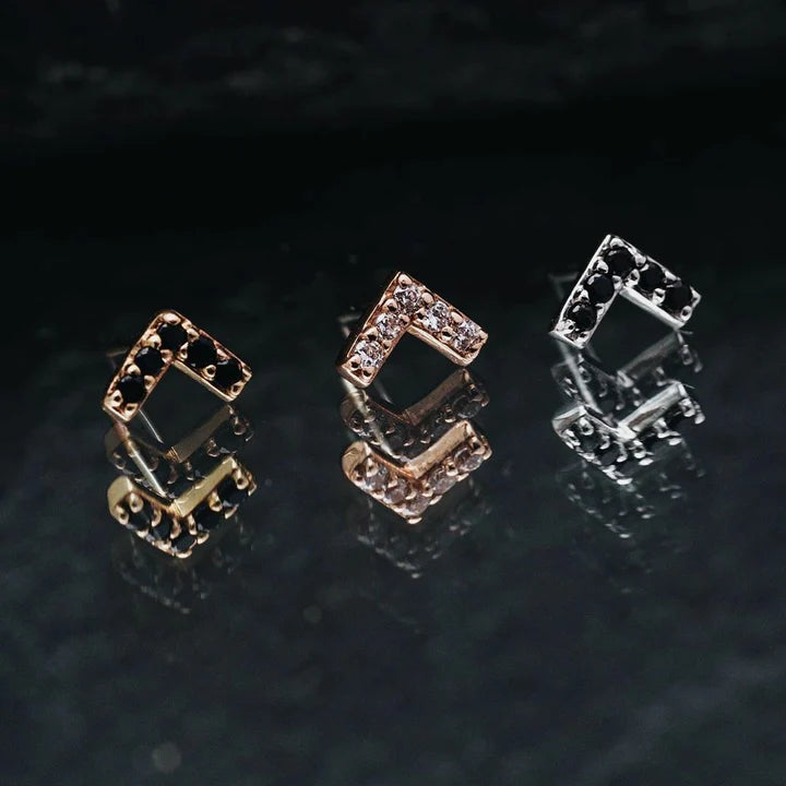 Chevron with Black CZ