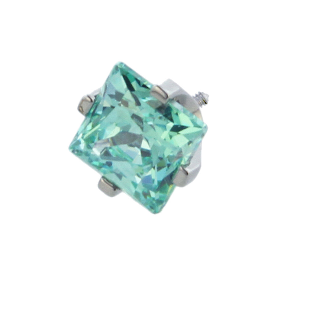 Titanium Princess Cut Gem Earring | 4 Prong-Set UK - Origins