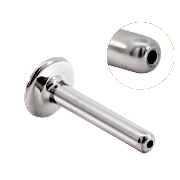Titanium Threadless Labret Post – Ear, Nostril & Lip