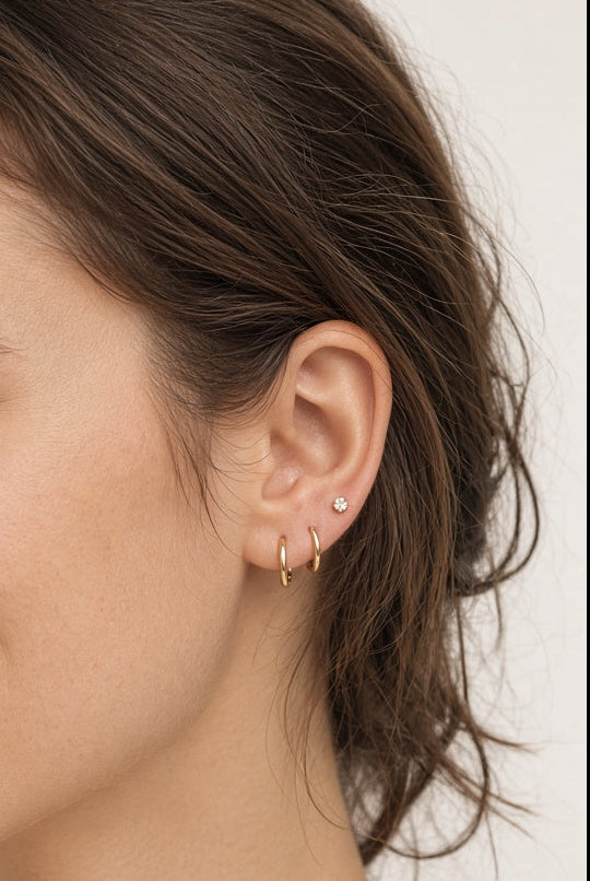 3x Lobe Piercings
