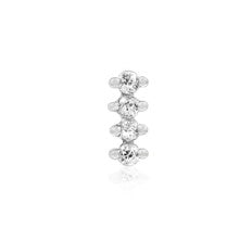 Gold CZ Gem Bar 14k
