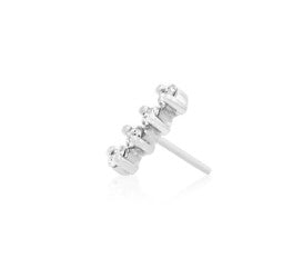 Gold CZ Gem Bar 14k