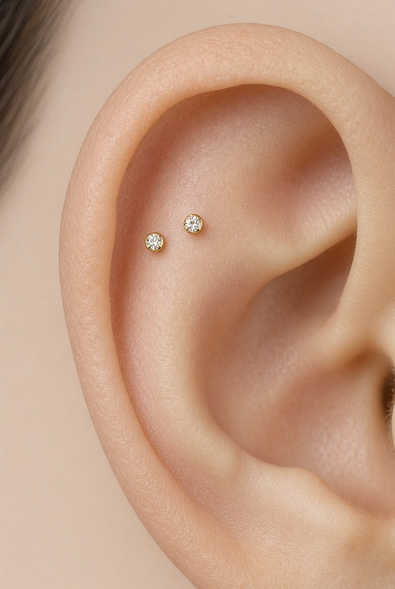 Double Flat Piercing