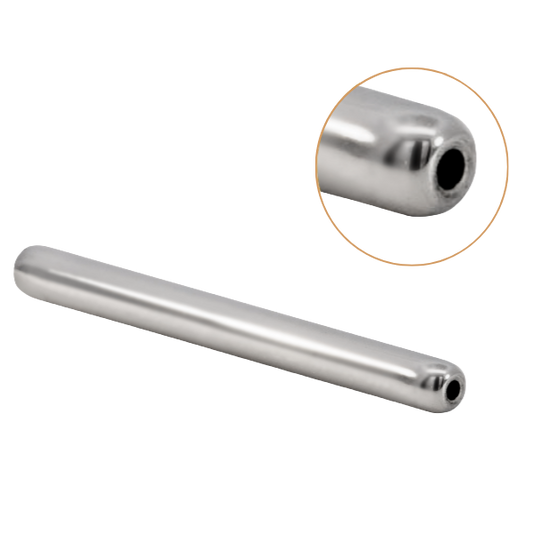 Titanium Threadless Straight Barbell – 1.6mm