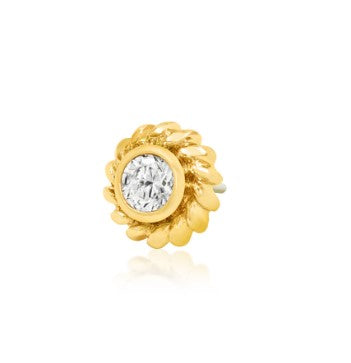 Braided Gold Bezel-set CZ Jewellery
