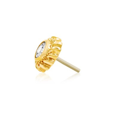 Braided Gold Bezel-set CZ Jewellery