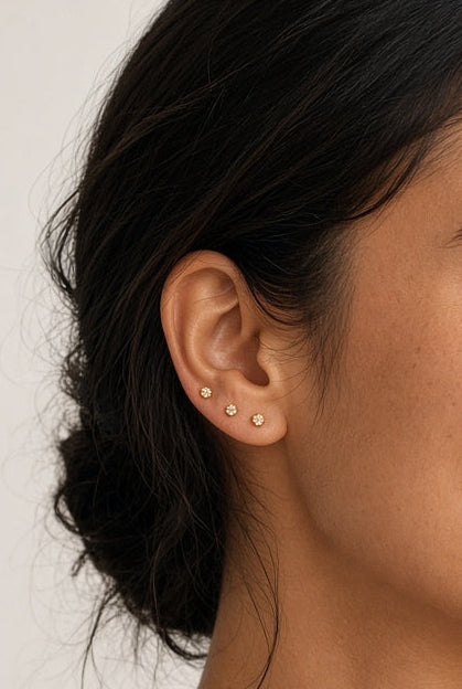 3x Lobe Piercings