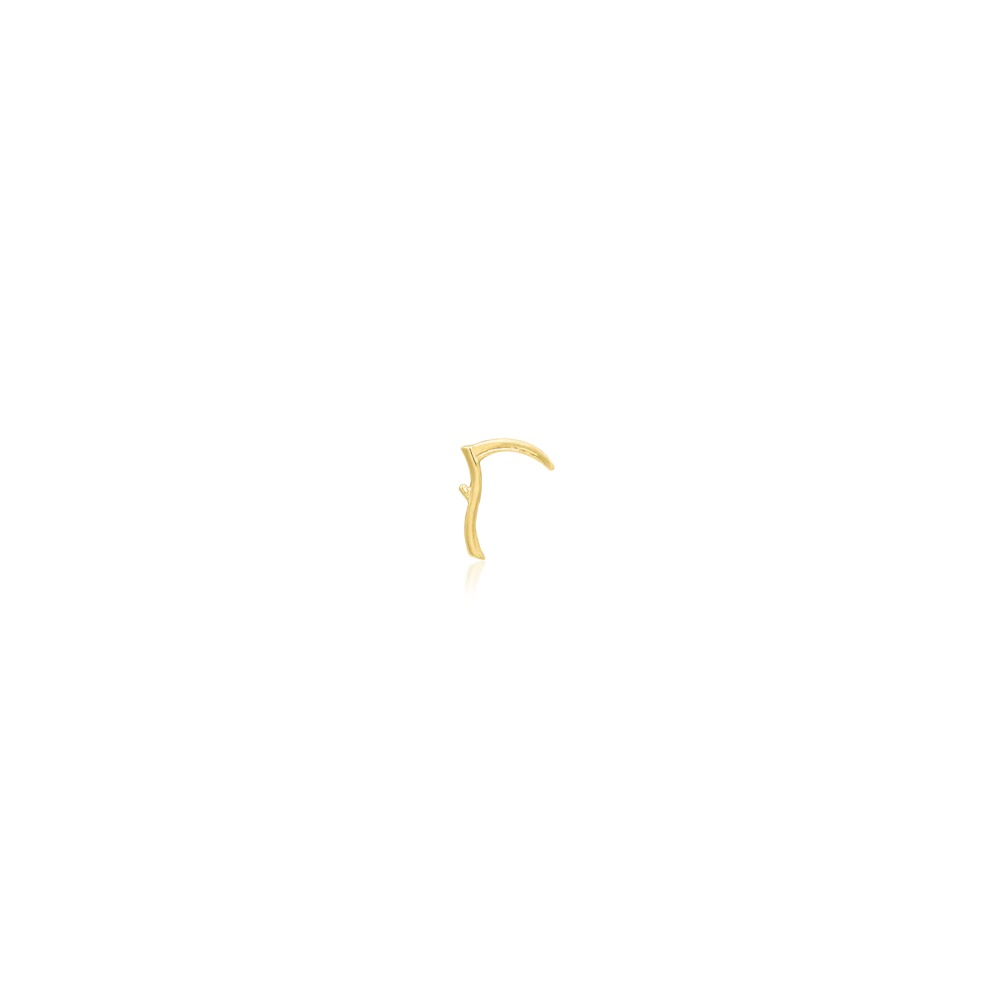 14ct yellow gold threadless Gold Scythe end, Loughborough Origins Body Art