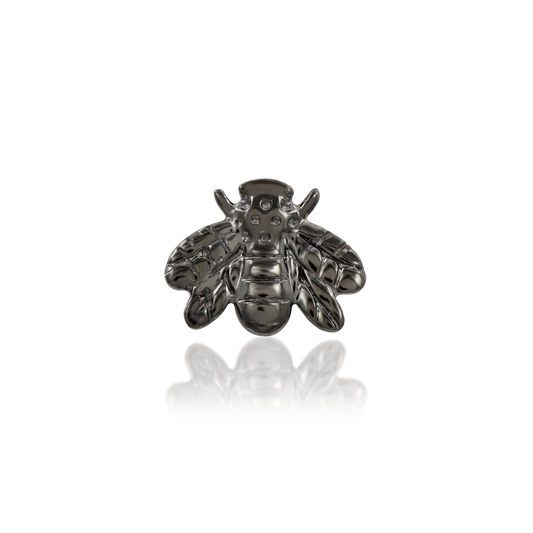 14ct black gold threadless Scene Bee end, Loughborough Origins Body Art