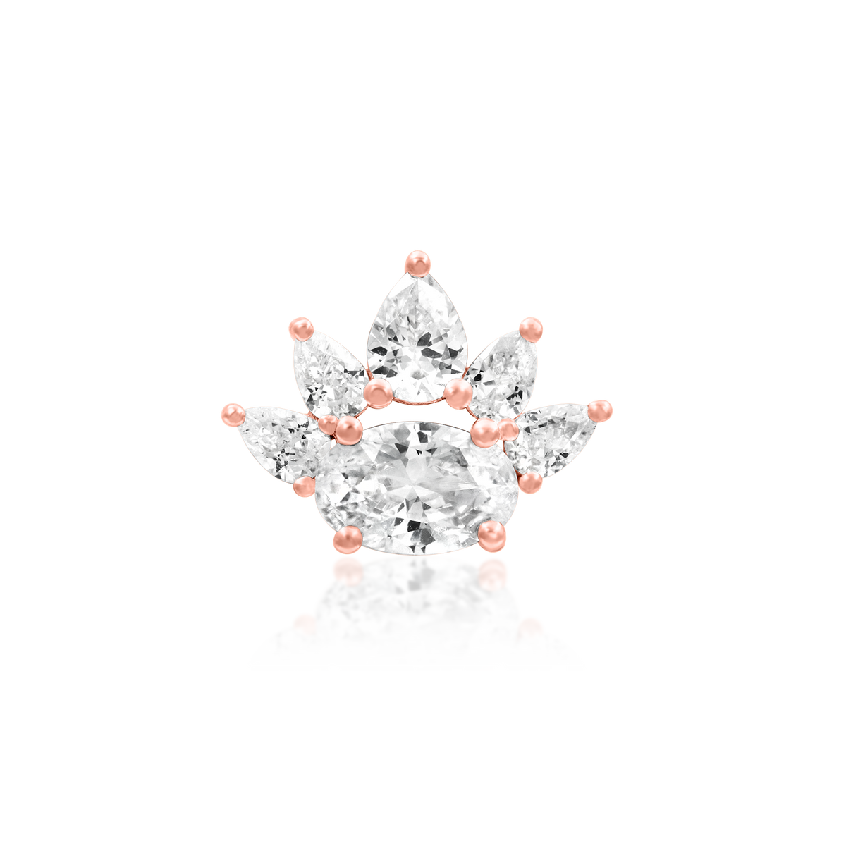 Rose gold threadless Ainsley Gold Body Jewellery piece, Loughborough Origins Body Art