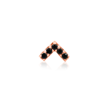 Gold Chevron Black CZ