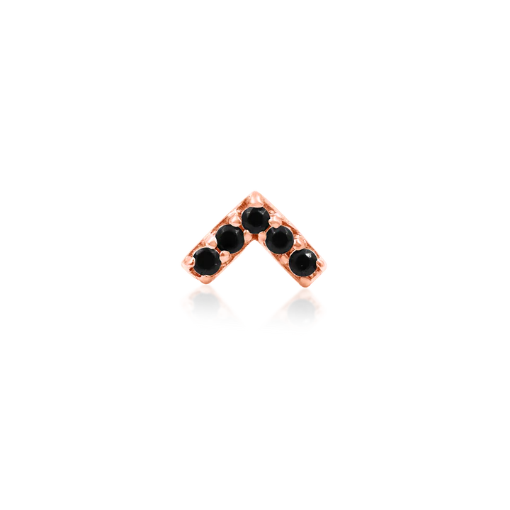 Chevron with Black CZ