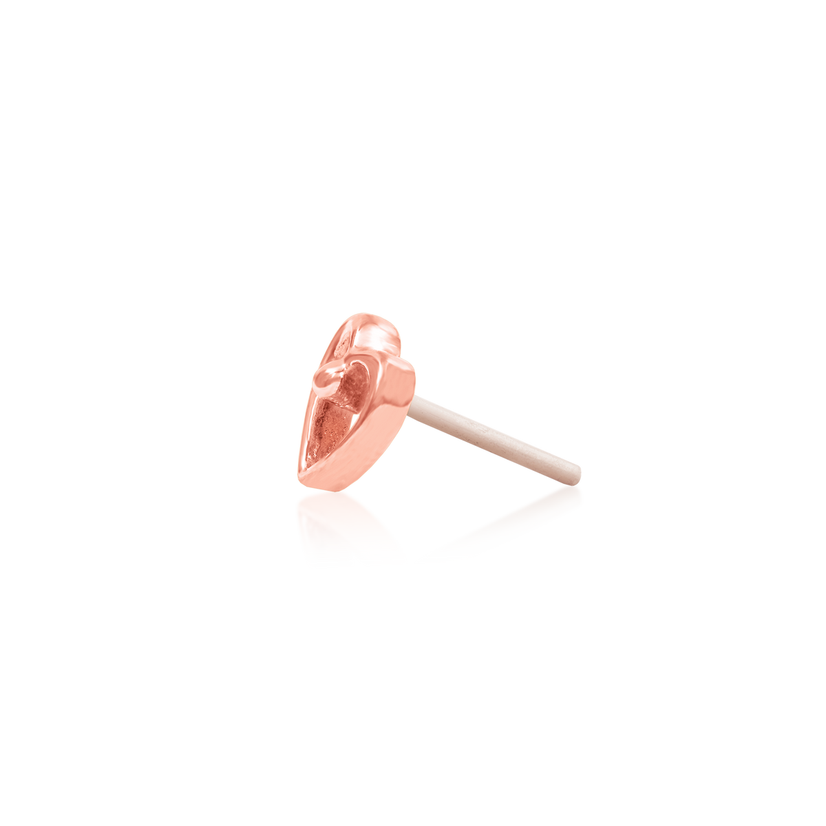 14ct rose gold threadless For Your Sleeve end, Loughborough Origins Body Art